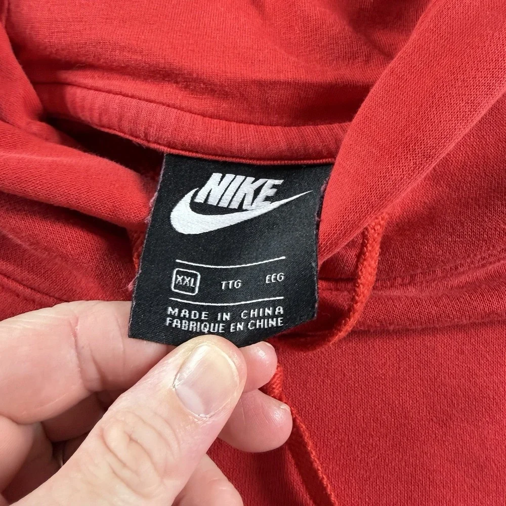 Nike Essential Hoodie Mens XXL 2x‎ Red Solid Logo